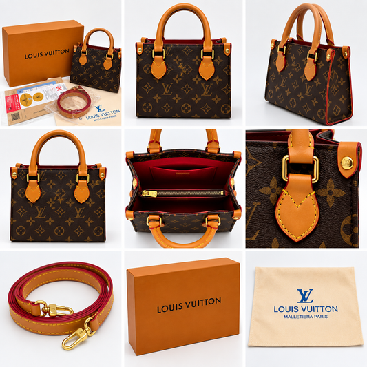 Louis Vuitton Monogram Structured Handbag – Tan Leather Tote