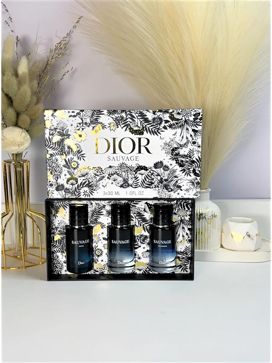 Dior Sauvage 3-in-1 Gift Set (3×30ml) | EDT Collection | Fresh, Powerful & Long-Lasting Masculine Scent