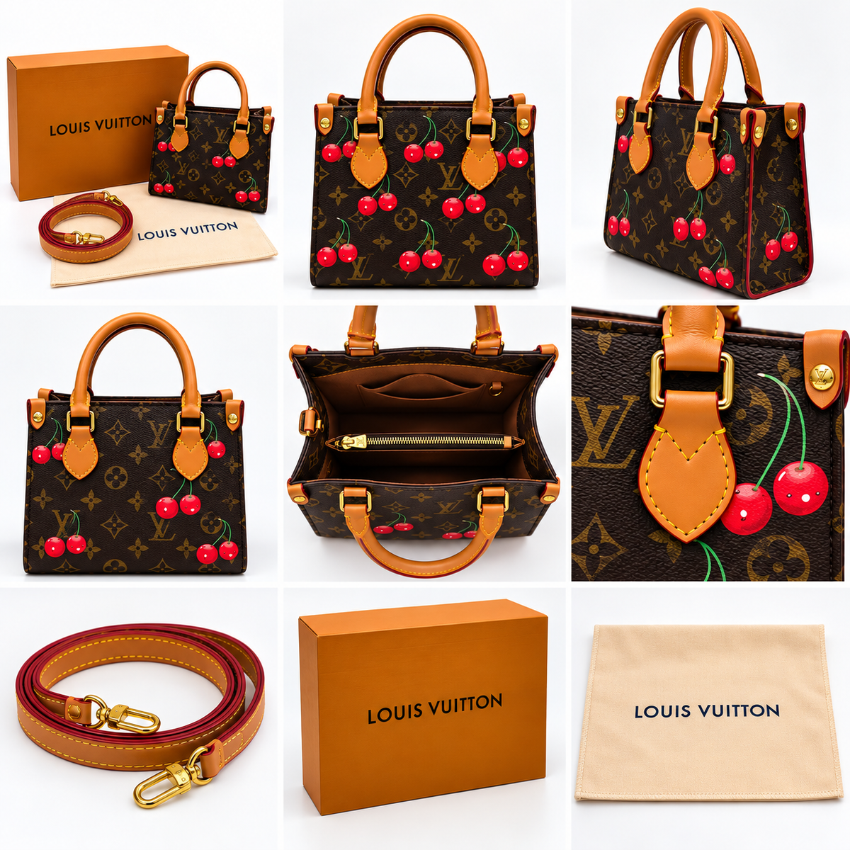 Louis Vuitton Monogram Cherry Handbag – Structured Tote Bag