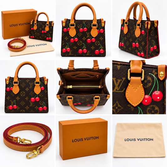 Louis Vuitton Monogram Cherry Handbag – Structured Tote Bag