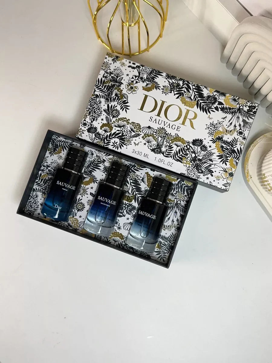 Dior Sauvage 3-in-1 Gift Set (3×30ml) | EDT Collection | Fresh, Powerful & Long-Lasting Masculine Scent