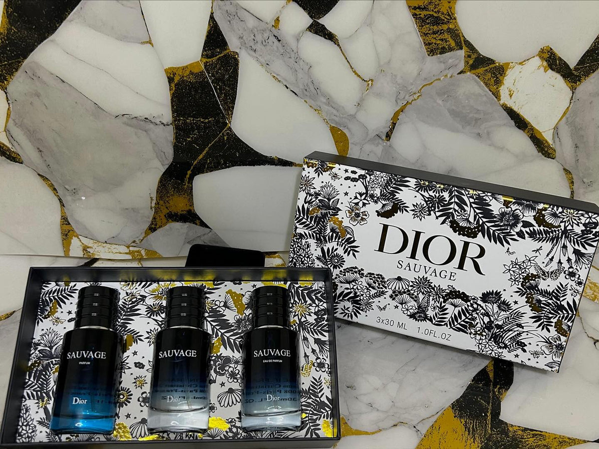 Dior Sauvage 3-in-1 Gift Set (3×30ml) | EDT Collection | Fresh, Powerful & Long-Lasting Masculine Scent