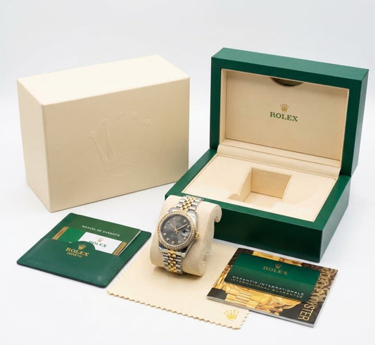 Rolex Ladies Luxury Datejust Style Two-Tone Fluted Bezel Watch