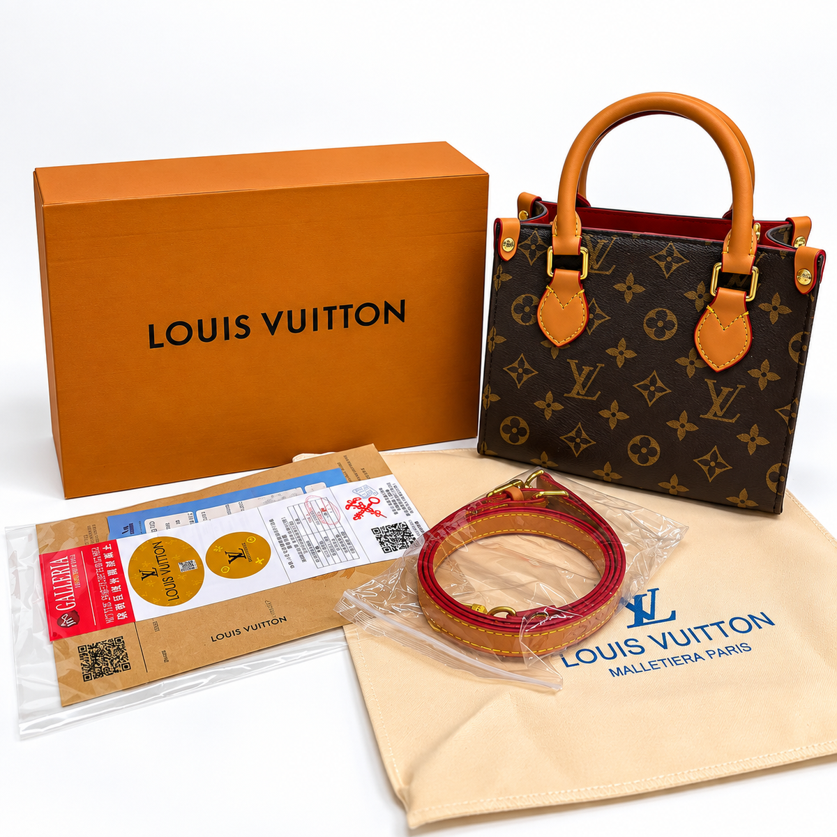 Louis Vuitton Monogram Structured Handbag – Tan Leather Tote